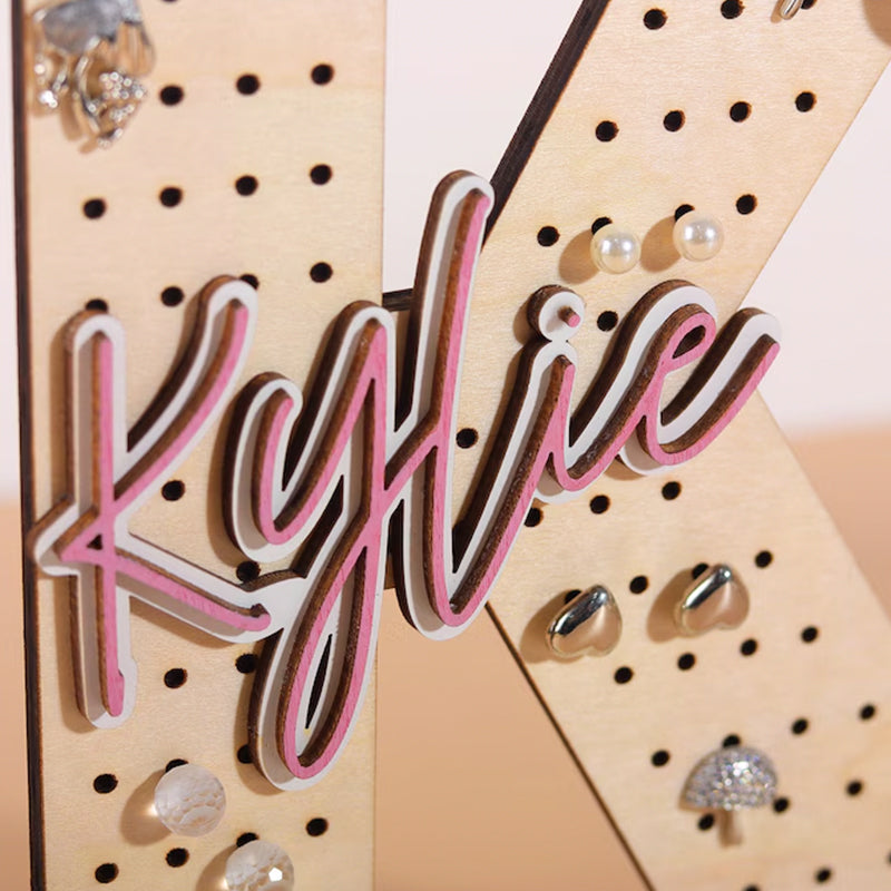 Personalized Earring Holder - Birthday Gift for Her