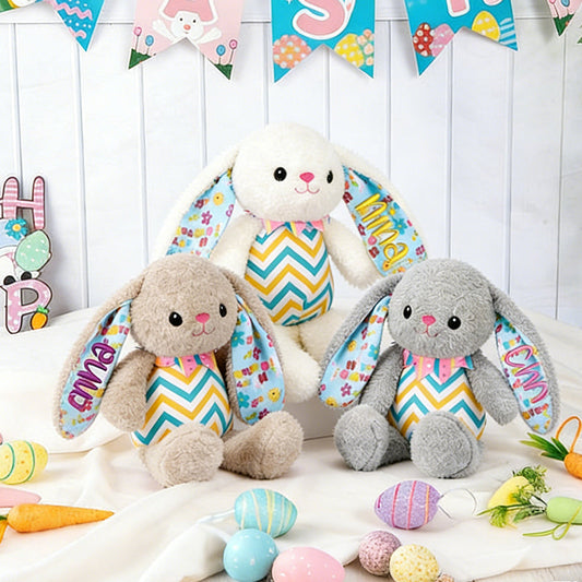 Embroidered 2026 Baby Bunny:Personalized Newborn Easter Gift