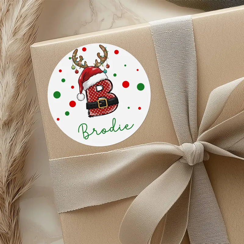 Personalized Name Christmas Gift Stickers, Gift Tag Stickers