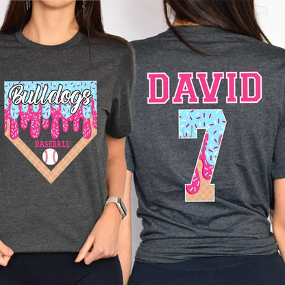 Custom Baseball Drip Mama Shirt,Team Mom T Shirt with Kid Name number