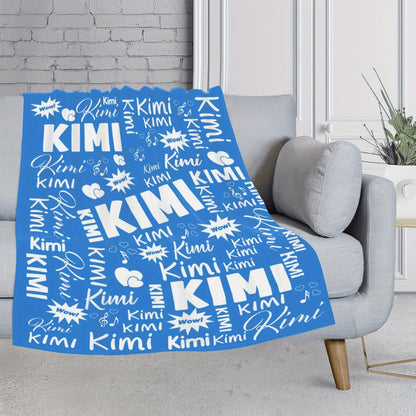 Customized Name Throw Blanket, Personalized Soft Flannel Fleece