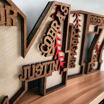 Custom Baseball Senior Gift, Baseball Number