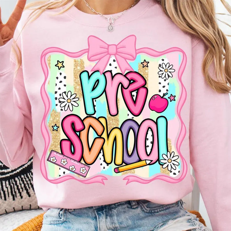 Preppy Pre-K Shirt Back To School Shirt, Personalized Hello Pre-k Tee