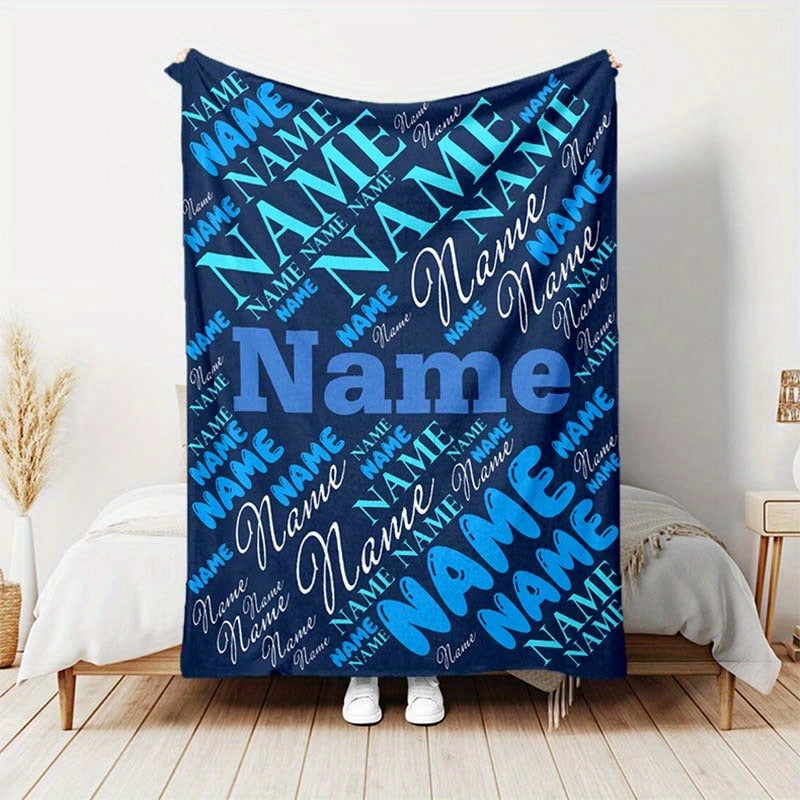 Custom Blanket With Your Name Or Text, Personalized Blanket