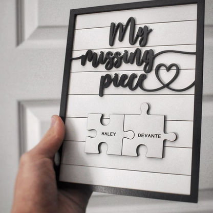 Personalized Engraved Wooden Sign Mothers Day Puzzle Sign Fathers Day Gift Valentines Day Sign Significant Other Gift