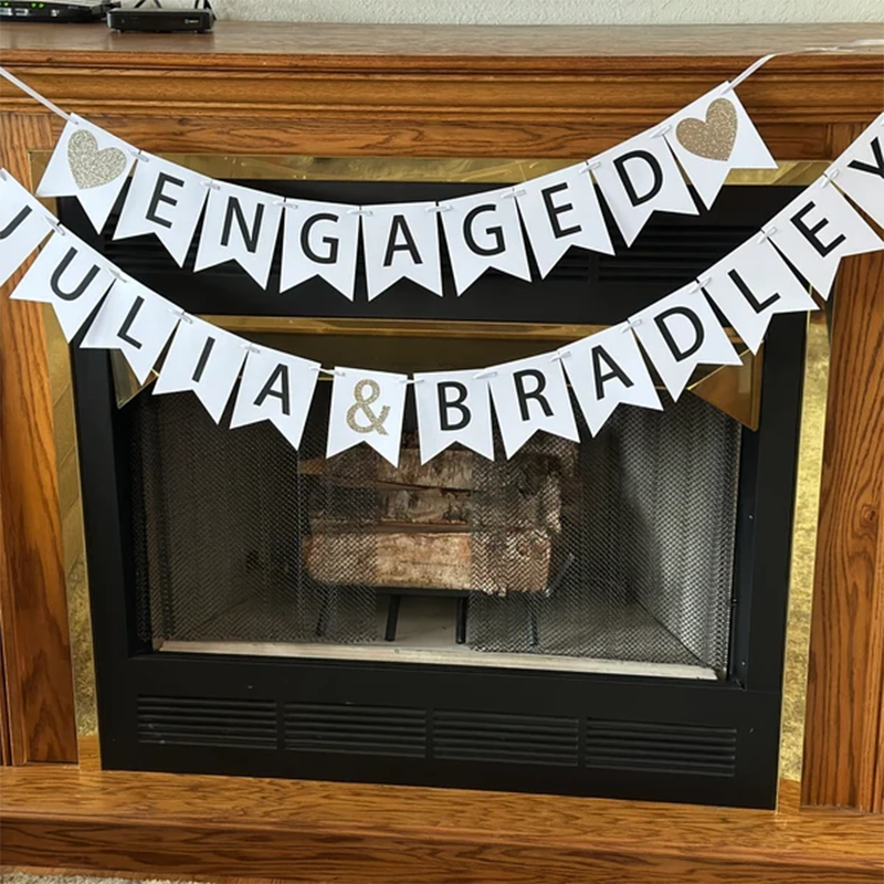Engagement party decorations - bridal shower banner