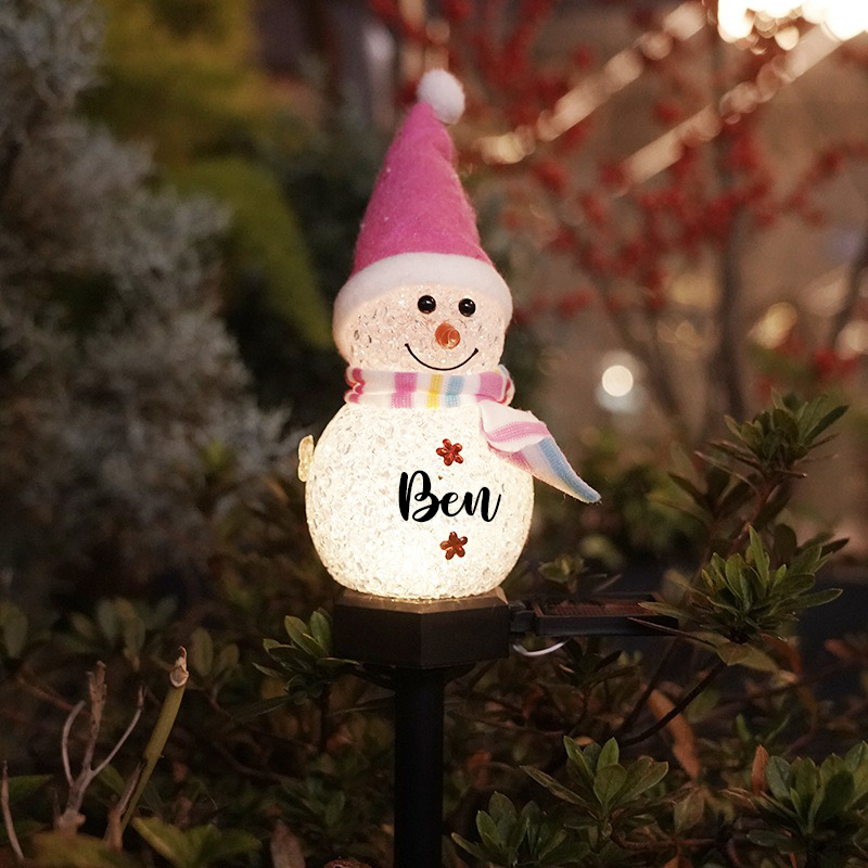 Christmas Snowman Solar Light