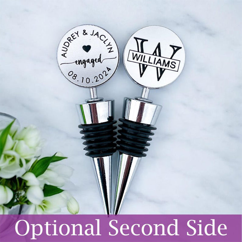 personalized wine stopper wedding gift for couple