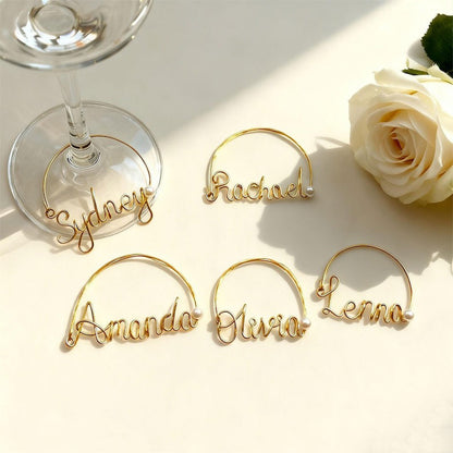 Personalized Name Charms, Wine Glass Charms
