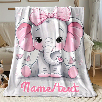 Customizable Name Elephant Blanket