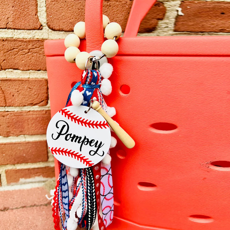 Basketball Baseball Softbal Bag Charm, ANY SPORT CHARM