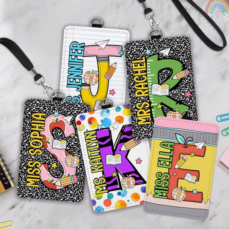 Custom Teacher ID Badge Holder, Teacher Gifts
