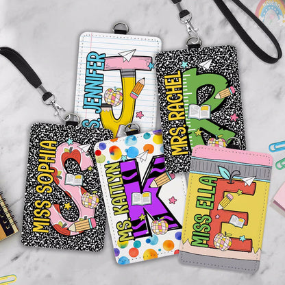 Custom Teacher ID Badge Holder, Teacher Gifts