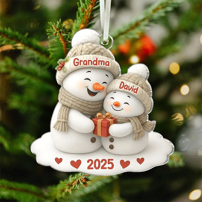 Personalized Grandma Acrylic Ornament