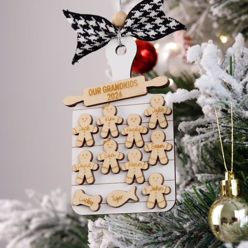 Family Gingerbread Ornament Personalized Christmas Ornament