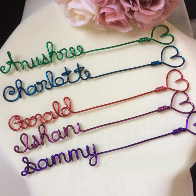 A Custom Name Bookmark with A Heart, A Personalized Wire Bookmark