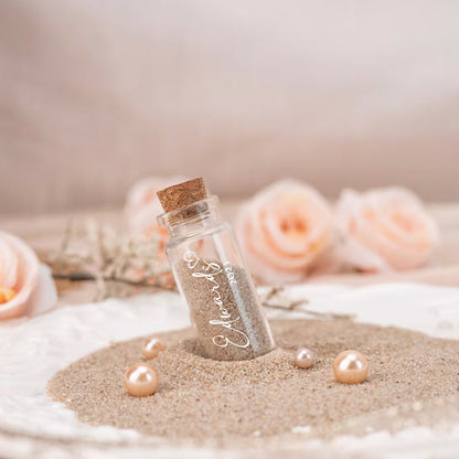 Custom Honeymoon Sand Bottle | Honeymoon Heart Glass Jar