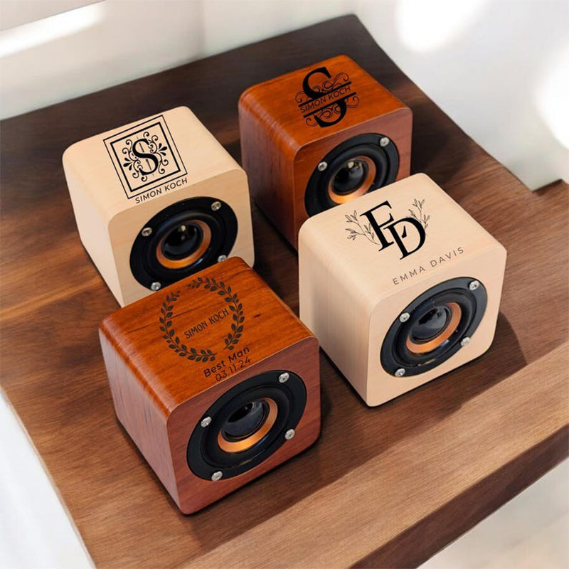 Groomsmen Gifts Personalized Bluetooth Speaker Bridesmaid Gifts Custom Portable Rechargeable
