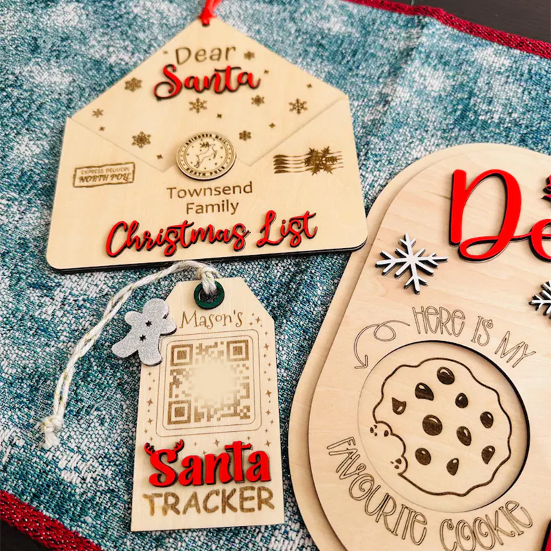 Personalized Santa Cookie Tray