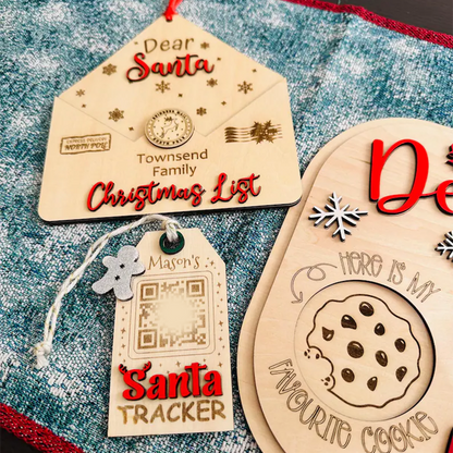 Personalized Santa Cookie Tray