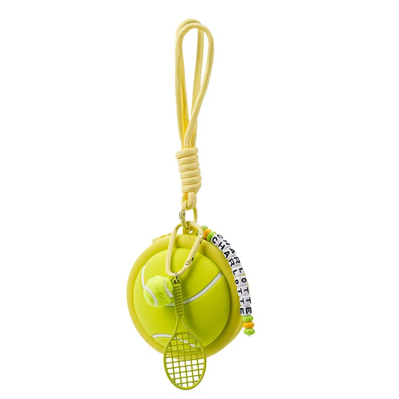 Customized tennis, baseball, basketball, soccer name beaded keychains and coin purses