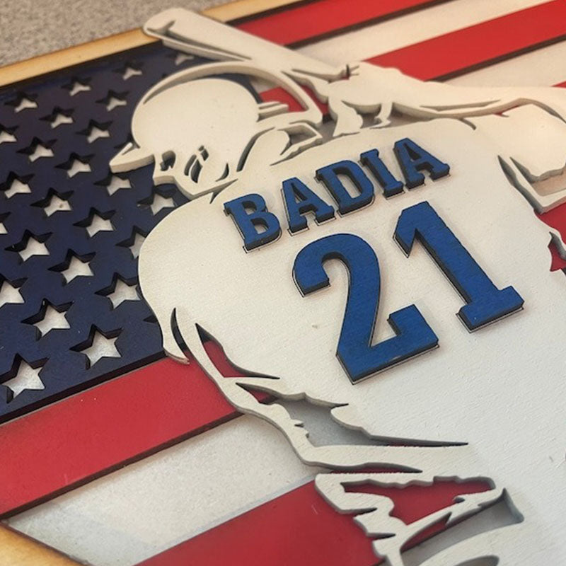 Personalized Baseball Gift for Boys, 3D Baseball Plaque, Softball Name Sign for Boy or Girl Ball Player