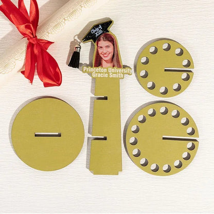Personalized Graduation Cap Photo Wooden Cake Money Holder