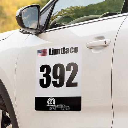 Personalized Reusable National Flag Track Racing Car Magnet Vinyl Sticker