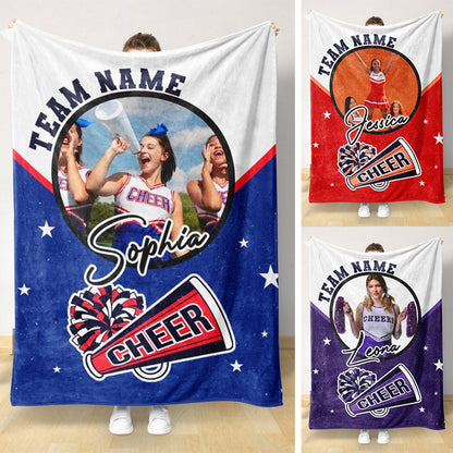 Personalized Cheerleading Blanket - Transfer Your Cheer Team