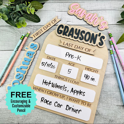 First Day of School Sign, Personalized Back to School Sign, Homeschool