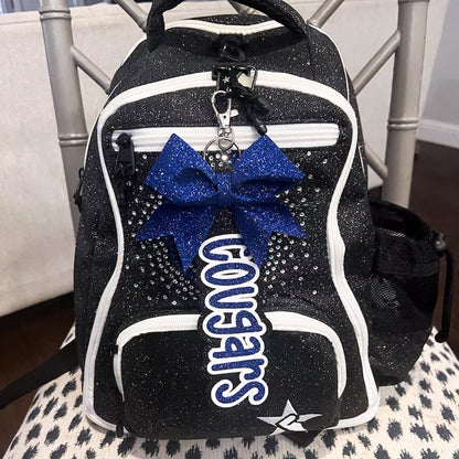 Cheer Bow Tag Backpack Team Name