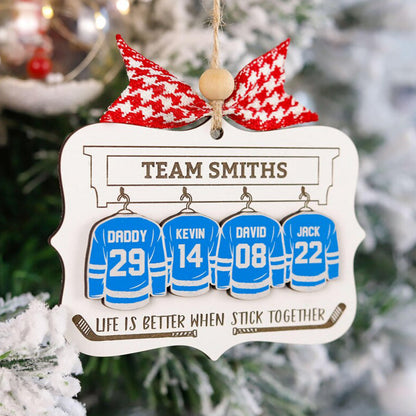 Hockey Ornament Personalized Hockey Family Christmas Gifts