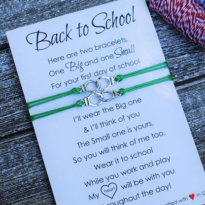Back to School Bracelets First Day of School Bracelet With Handcuff Bracelet