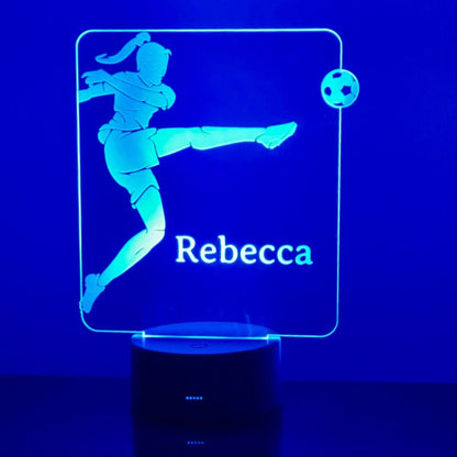 Personalised Football Night Light| Football Night Lamp | Children's Lights | Kids Bedrooms | Football Nursery Decor