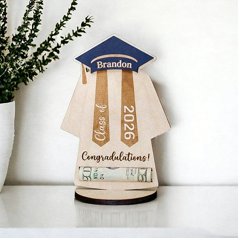Graduation Gown Money Holder Frame | Custom Message