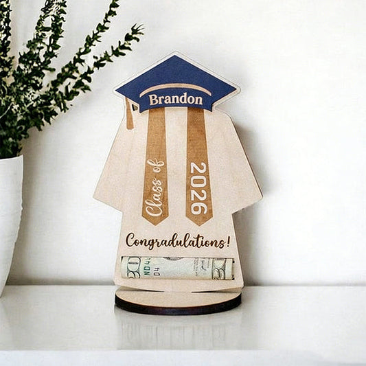 Graduation Gown Money Holder Frame | Custom Message