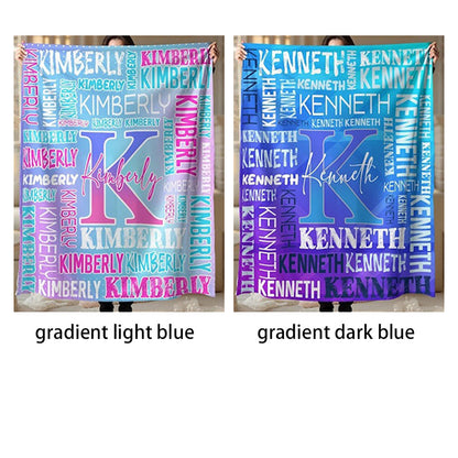 Custom Name Soft Fleece Throw Blanket