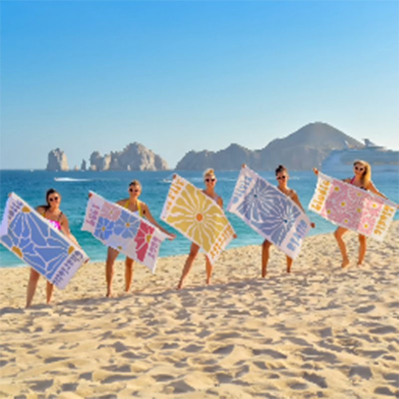 Personalized Multicolor Floral Quick Dry Oversized Beach Towel