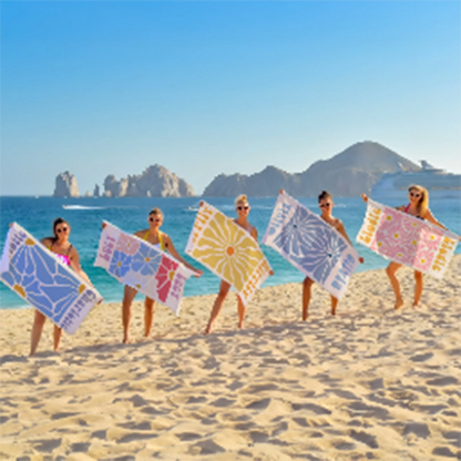 Personalized Multicolor Floral Quick Dry Oversized Beach Towel