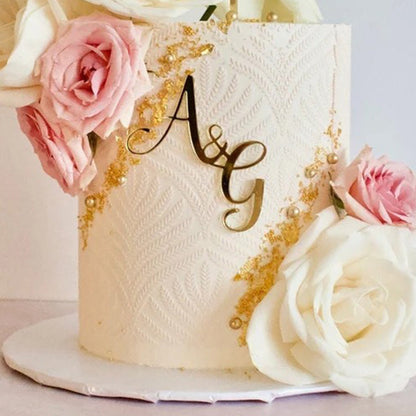 Acrylic two initials letter Personalized Wedding initials