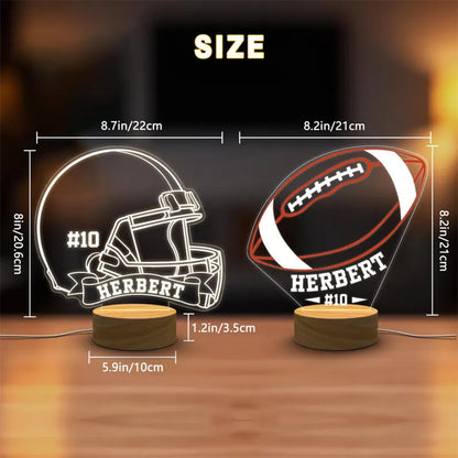 Football Custom Night Light,  Football Decor Led Lights
