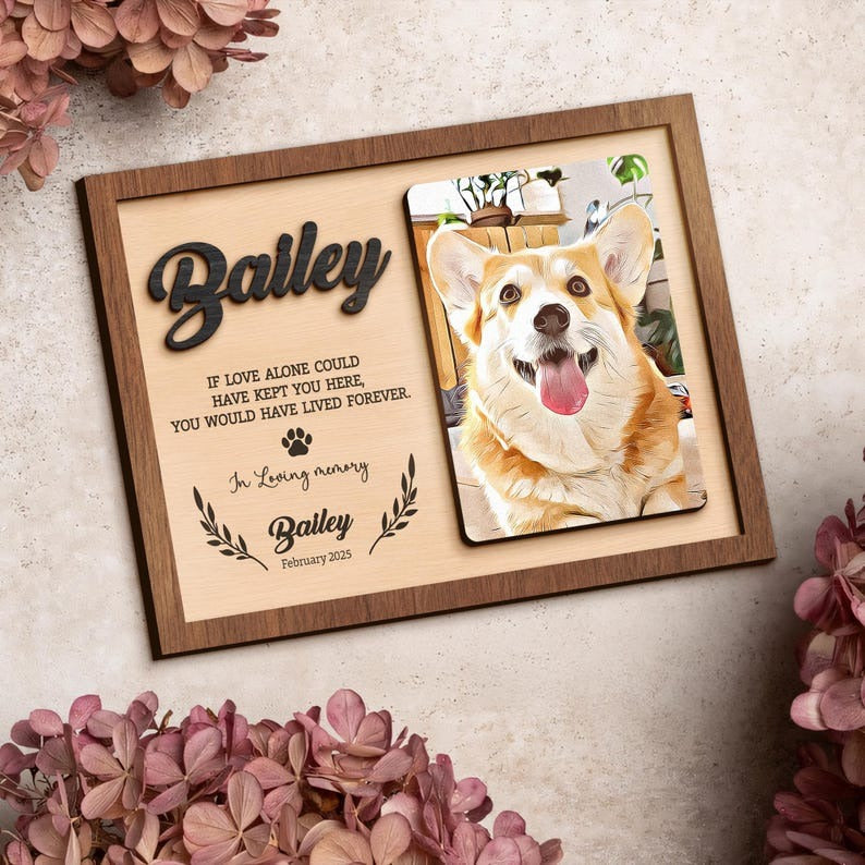 Personalized Wooden Pet Memorial Plaque – A Meaningful