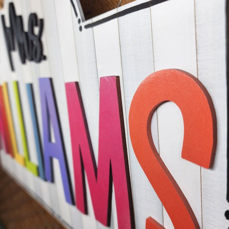 Personalized Teacher Door or Wall Sign, Classroom Sign, 3D or Print Teacher Name Sign
