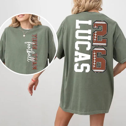 Custom Team Football Shirt With Kids Name & Jersey Number