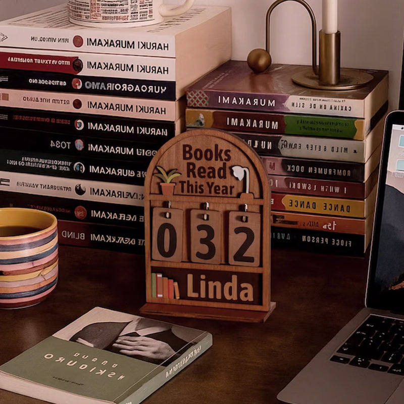 Personalized Book Tracker - Books Read This Year Counter