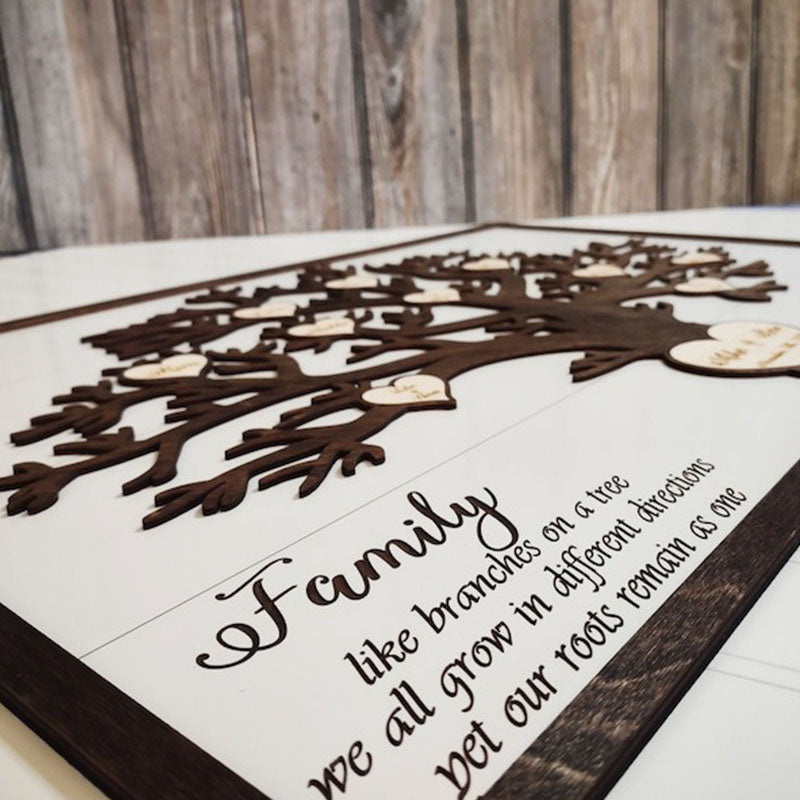 Personalized Christmas Gift Family Tree Sign