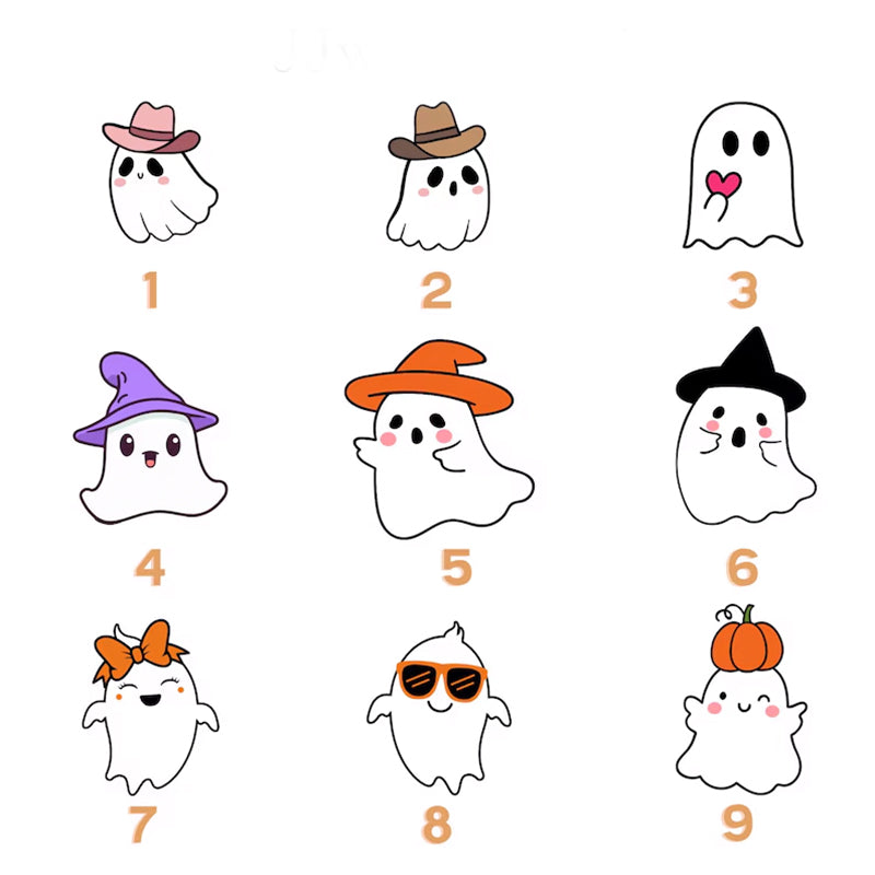 Custom Halloween water bottle with name, Cute Ghost Halloween drinking cup