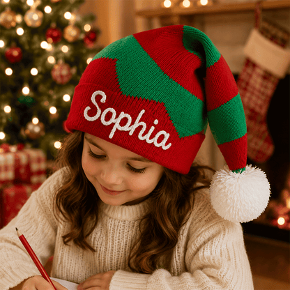 Custom Christmas Name Beanie | Personalized Kids Christmas Hat