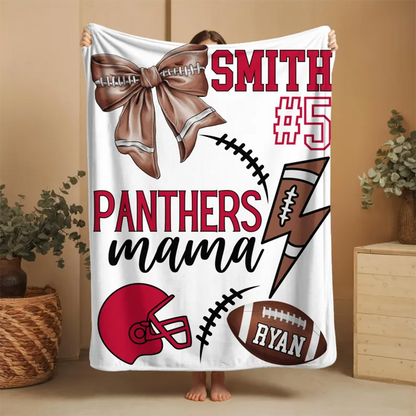 Personalized Sport Blanket: Custom Team Name & Number