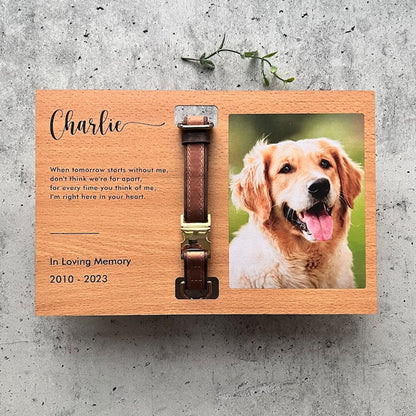 Memorial Pet Collar Frame, Pet Loss Gift, Memorial Pet Collar With Photo